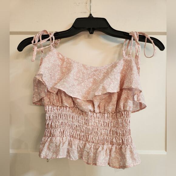 Leyden ruffled smocked top. Size Small. Nwt - Picture 1 of 2